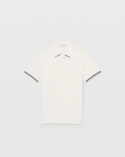 Budget ⌛ Club Monaco Men Tipped Collar Polo White 🤩 -Club Monaco Online Shop cm 1451835 alternate4
