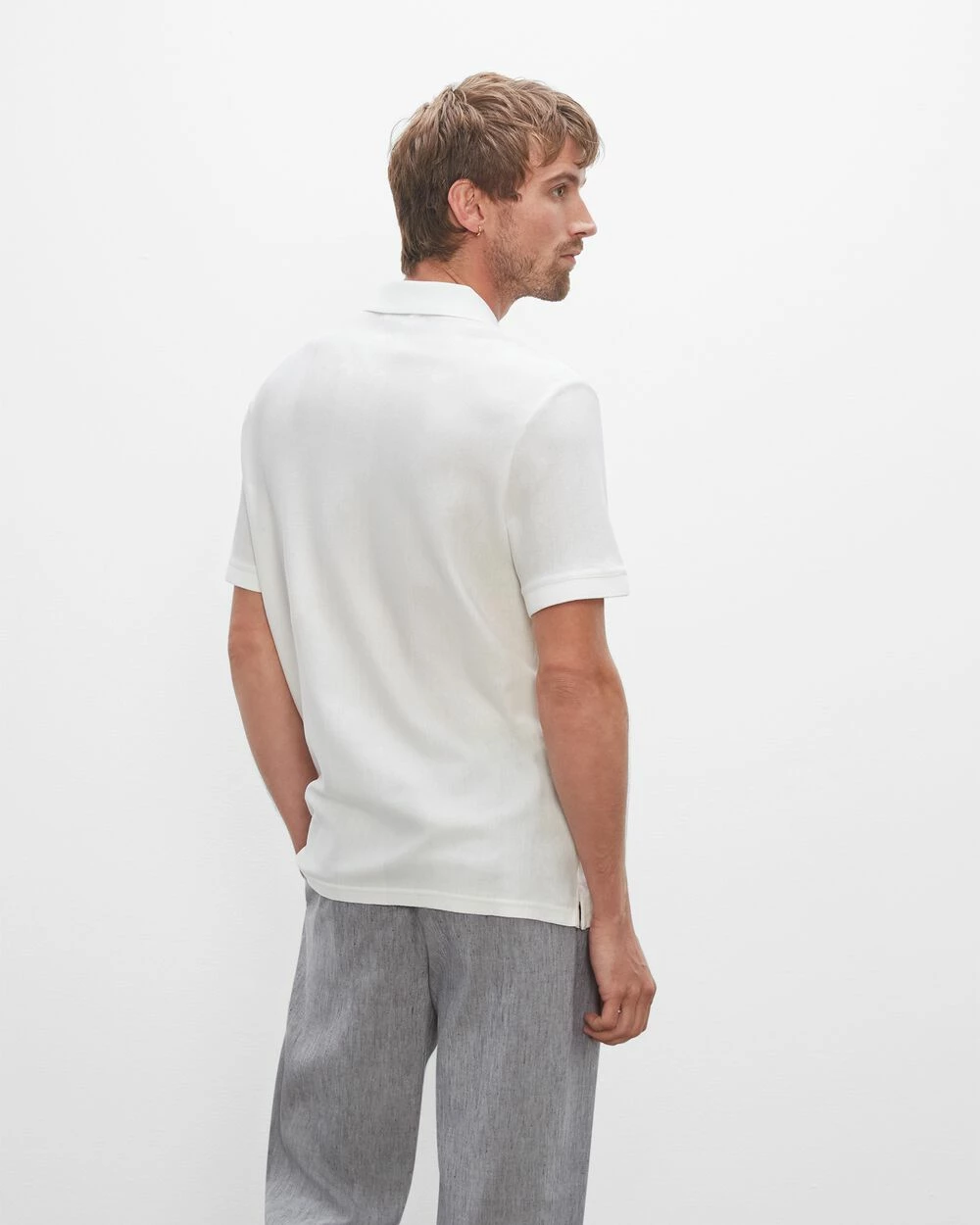Deals ⭐ Club Monaco Men Mesh Zip Polo White 😍 4 Deals ⭐ Club Monaco Men Mesh Zip Polo White 😍 - Image 2