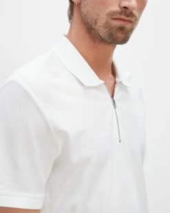 Deals ⭐ Club Monaco Men Mesh Zip Polo White 😍 9 Deals ⭐ Club Monaco Men Mesh Zip Polo White 😍 -Club Monaco Online Shop cm 1451840 alternate2