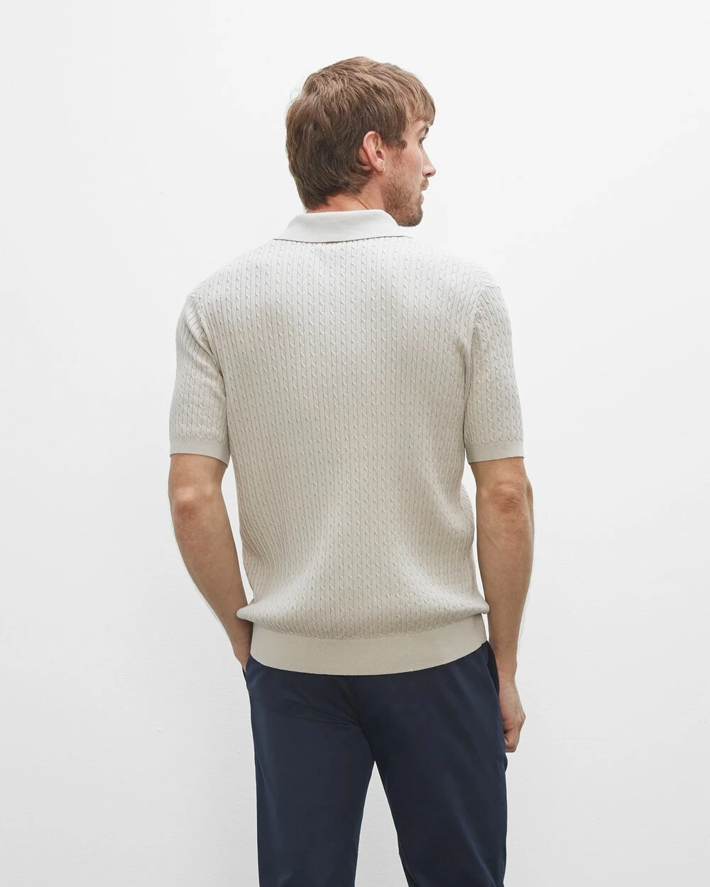 Promo ๐ฏ Club Monaco Men Short Sleeve Cable Polo Lt Grey ๐งจ 3 Promo ๐ฏ Club Monaco Men Short Sleeve Cable Polo Lt Grey ๐งจ - Image 2