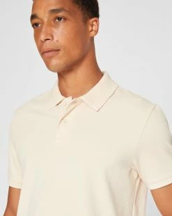 New 🧨 Club Monaco Men Tipped Collar Polo Tan 🎁 -Club Monaco Online Shop cm 1462420 alternate2