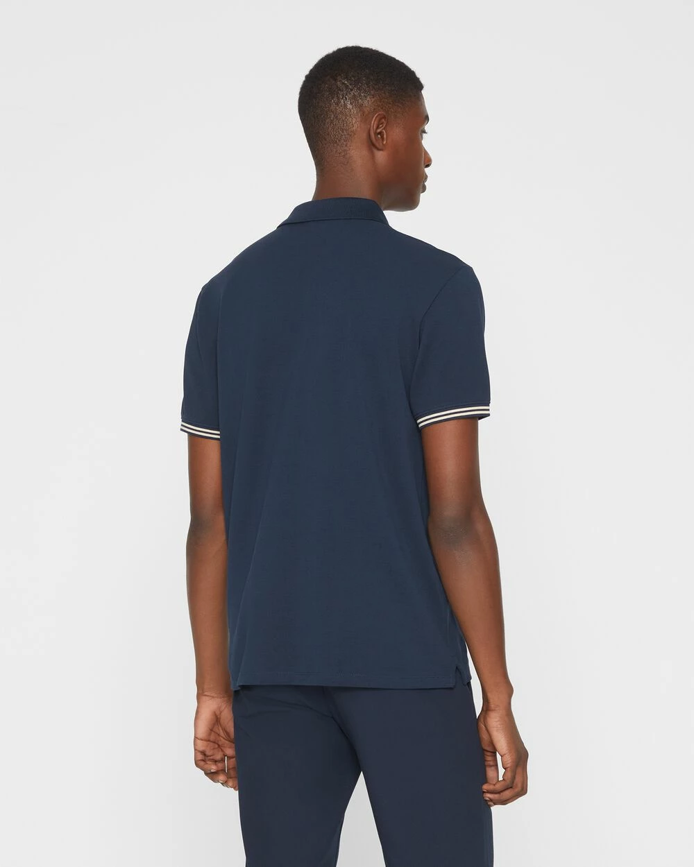 Discount 😀 Club Monaco Men Tipped Collar Polo Navy 🤩 4 Discount 😀 Club Monaco Men Tipped Collar Polo Navy 🤩 - Image 2