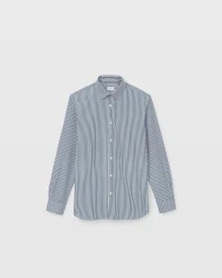 Buy ⭐ Club Monaco Men Stripe Poplin 👗 Dress 👚 Shirt Navy/White Stripe ⭐ -Club Monaco Online Shop cm 1462449 alternate4