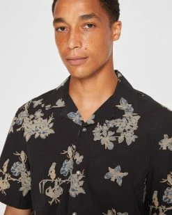 Outlet ๐งจ Club Monaco Men Short Sleeve Floral Toile Camp Collar ๐ Shirt Caviar ๐ 9 Outlet ๐งจ Club Monaco Men Short Sleeve Floral Toile Camp Collar ๐ Shirt Caviar ๐ -Club Monaco Online Shop cm 1462455 alternate2