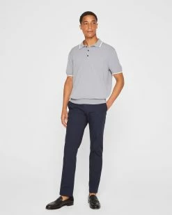 New 😀 Club Monaco Men Short Sleeve Tech Polo Weathered Blue ✔️ -Club Monaco Online Shop cm 1462464 alternate3