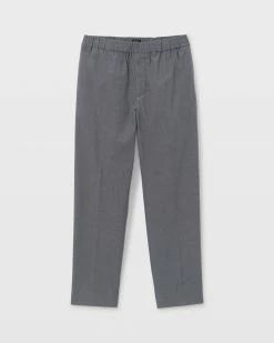 Deals 🛒 Club Monaco Men Elasticated Dobby Trousers Navy Texture 😉 -Club Monaco Online Shop cm 1462485 alternate4