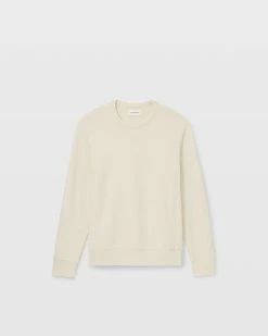 Best reviews of ⌛ Club Monaco Men Sandwash Crew Sweatshirt Cream Yellow 👏 -Club Monaco Online Shop cm 1462500 alternate4