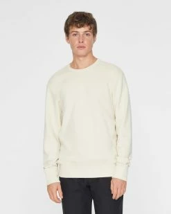 Best reviews of ⌛ Club Monaco Men Sandwash Crew Sweatshirt Cream Yellow 👏