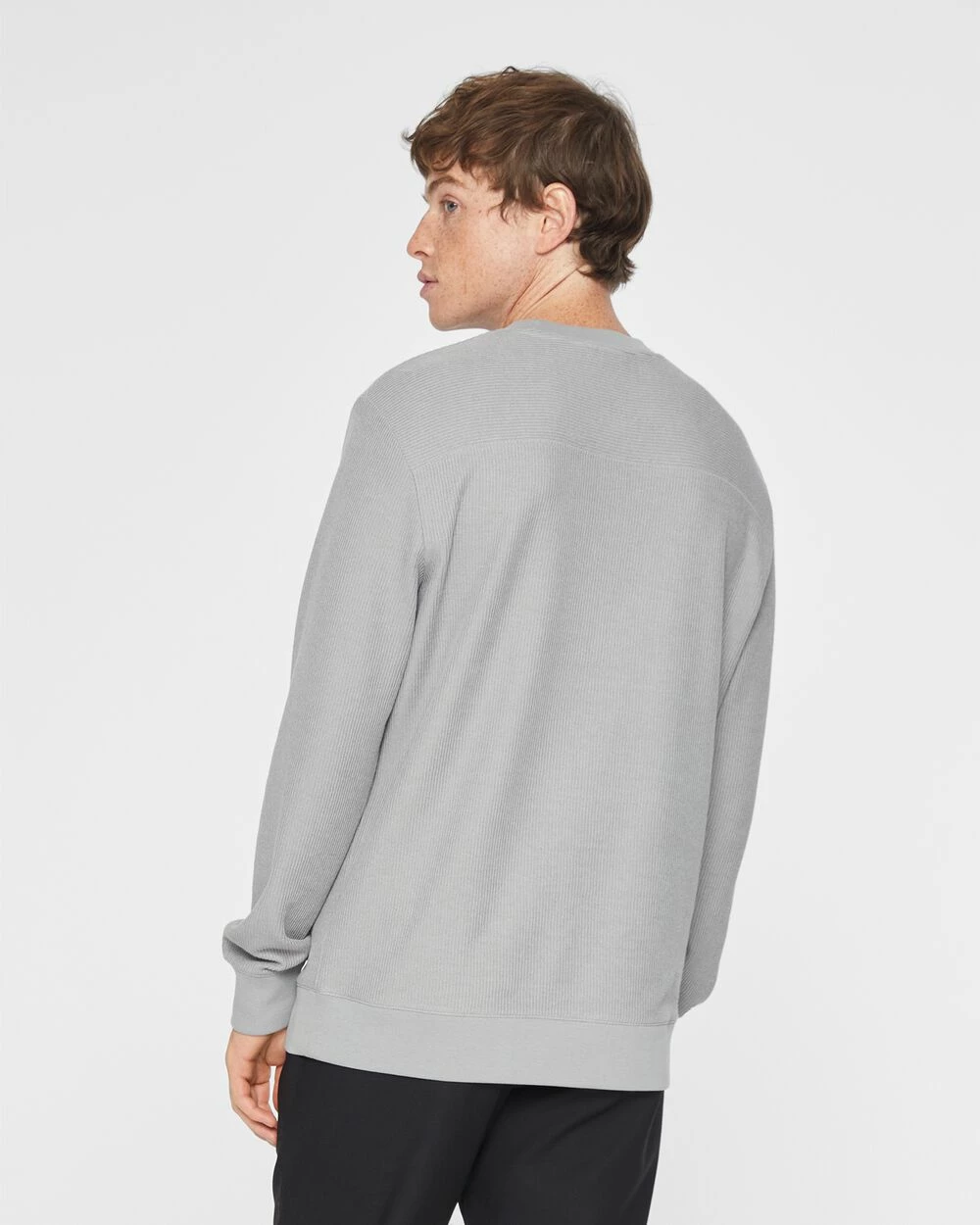 Hot Sale 🔥 Club Monaco Men French Rib Crew Sweater Stone Blue 💯 4 Hot Sale 🔥 Club Monaco Men French Rib Crew Sweater Stone Blue 💯 - Image 2