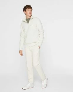 Hot Sale 👏 Club Monaco Men Long Sleeve Cashmere Crew Sweater Olive Heather ❤️ -Club Monaco Online Shop cm 1462521 alternate3