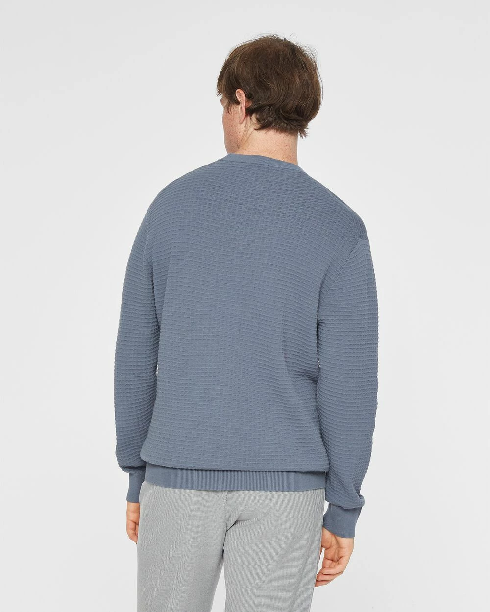 Outlet ๐ Club Monaco Men Grid Long Sleeve Crew Sweater Weathered Blue โ๏ธ 4 Outlet ๐ Club Monaco Men Grid Long Sleeve Crew Sweater Weathered Blue โ๏ธ - Image 2