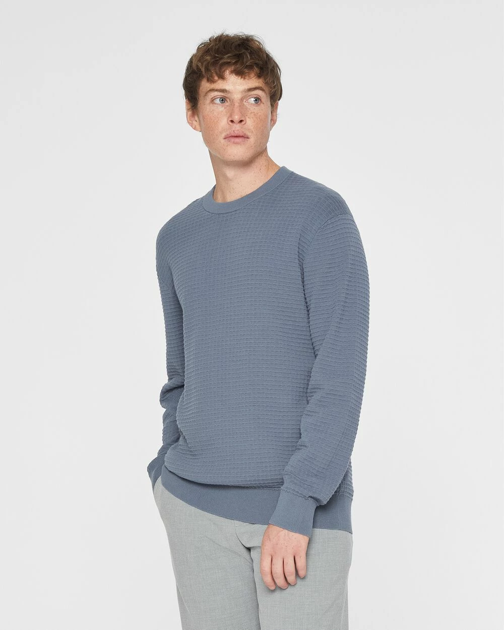 Outlet ๐ Club Monaco Men Grid Long Sleeve Crew Sweater Weathered Blue โ๏ธ 3 Outlet ๐ Club Monaco Men Grid Long Sleeve Crew Sweater Weathered Blue โ๏ธ