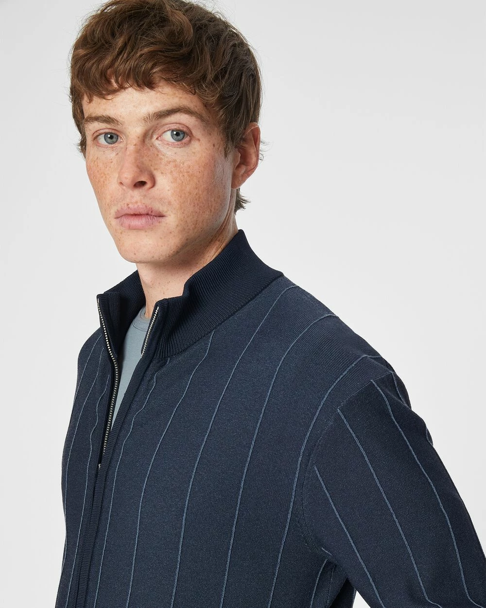 Top 10 👏 Club Monaco Men Rib Plaited Bomber Jacket Blue 🔔 5 Top 10 👏 Club Monaco Men Rib Plaited Bomber Jacket Blue 🔔 - Image 3