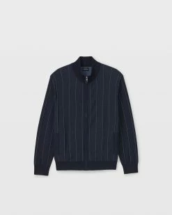 Top 10 👏 Club Monaco Men Rib Plaited Bomber Jacket Blue 🔔 11 Top 10 👏 Club Monaco Men Rib Plaited Bomber Jacket Blue 🔔 -Club Monaco Online Shop cm 1462536 alternate4