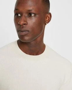 Discount 🌟 Club Monaco Men Long Sleeve Texture Crew Sweater Silver Birch 👍 -Club Monaco Online Shop cm 1462541 alternate2