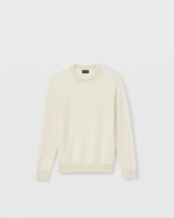 Discount 🌟 Club Monaco Men Long Sleeve Texture Crew Sweater Silver Birch 👍 -Club Monaco Online Shop cm 1462541 alternate4