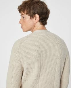 Discount 🔔 Club Monaco Men Rib Grid Cardigan Taupe 🔥 -Club Monaco Online Shop cm 1462562 alternate2
