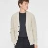 Discount 🔔 Club Monaco Men Rib Grid Cardigan Taupe 🔥