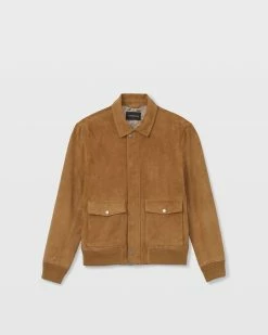Coupon 🎉 Club Monaco Men Suede Bomber Jacket Brown 🧨 -Club Monaco Online Shop cm 1462566 alternate4