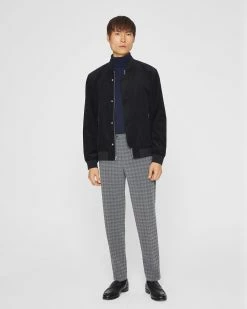 Buy ๐ Club Monaco Men Sutton Plaid ๐ Dress Pants Black Plaid ๐