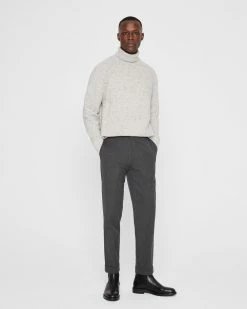 Best deal ⌛ Club Monaco Men Tapered Cuff Trousers Grey Heather ⌛ -Club Monaco Online Shop cm 1462573 alternate3