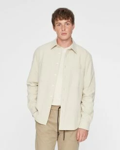 Top 10 ๐ Club Monaco Men Long Sleeve Textured Standard ๐ Shirt Off White ๐