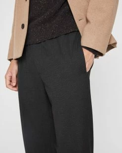 Top 10 👏 Club Monaco Men Textured Elasticated Trousers Black Multi 😍 -Club Monaco Online Shop cm 1465549 alternate2