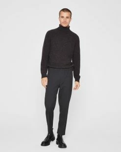 Top 10 👏 Club Monaco Men Textured Elasticated Trousers Black Multi 😍 -Club Monaco Online Shop cm 1465549 alternate3