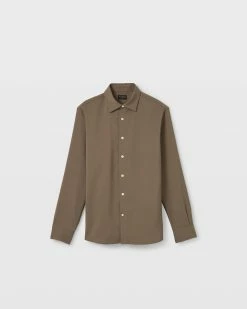 Promo 🔥 Club Monaco Men Refined Twill 👚 Shirt Navy 🎁 -Club Monaco Online Shop cm 1465556 alternate4