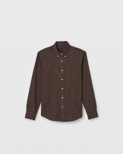 Wholesale 👍 Club Monaco Men Long Sleeve Waffle Check 👚 Shirt Mole 🛒 -Club Monaco Online Shop cm 1465558 alternate4