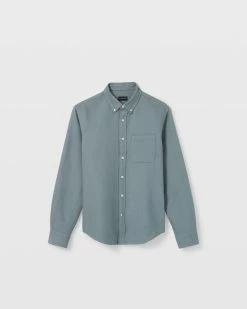 Discount 👏 Club Monaco Men Solid Doubleface Long Sleeve 👕 Shirt Charcoal 👏 -Club Monaco Online Shop cm 1465562 alternate4