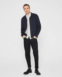 Best Sale 🔔 Club Monaco Men Long Sleeve Stripe Flannel 👕 Shirt Grey Stripe ✨ -Club Monaco Online Shop cm 1465572 alternate3