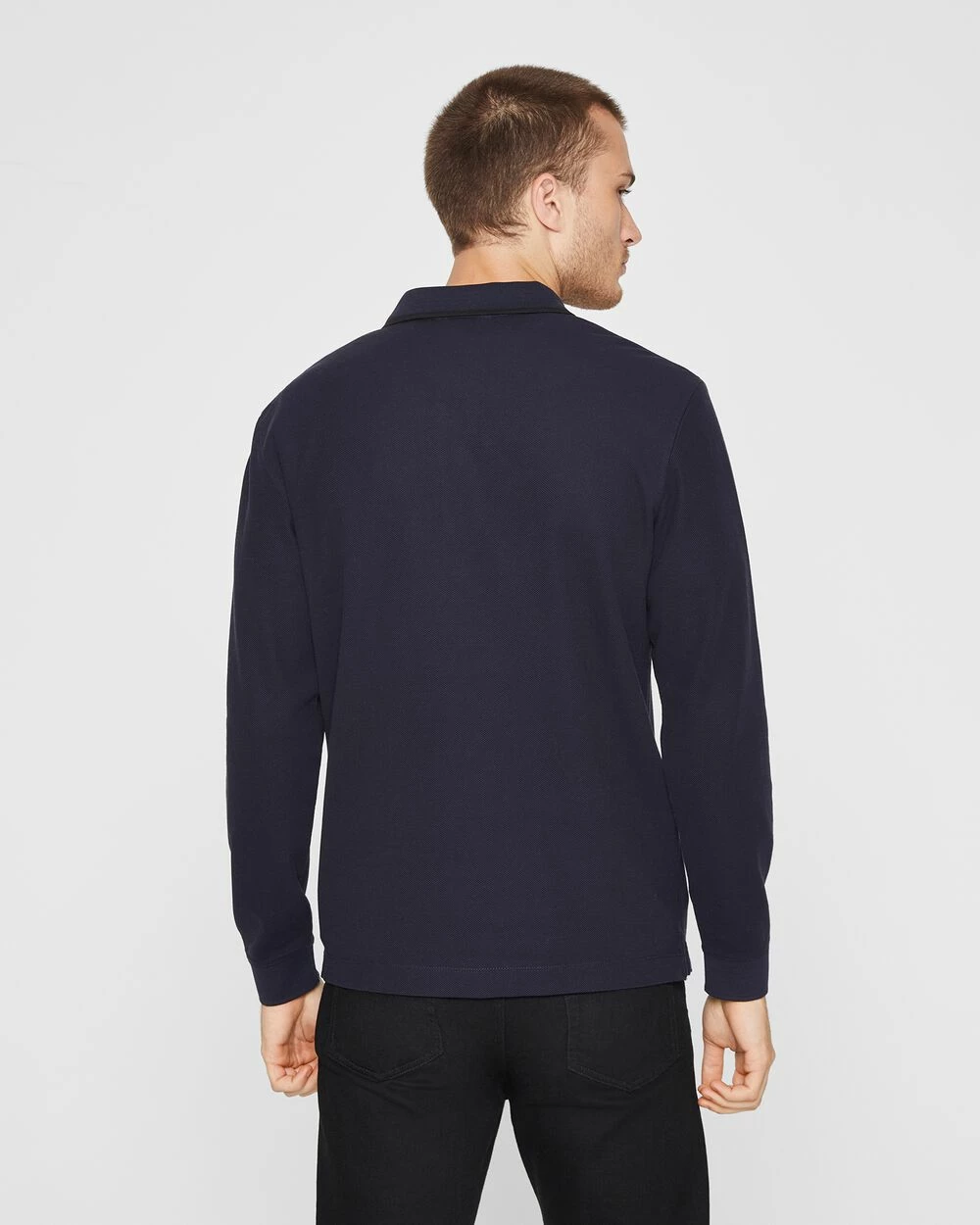 Brand new ๐ Club Monaco Men Long Sleeve Tipped Polo Outer Space Navy ๐ 4 Brand new ๐ Club Monaco Men Long Sleeve Tipped Polo Outer Space Navy ๐ - Image 2