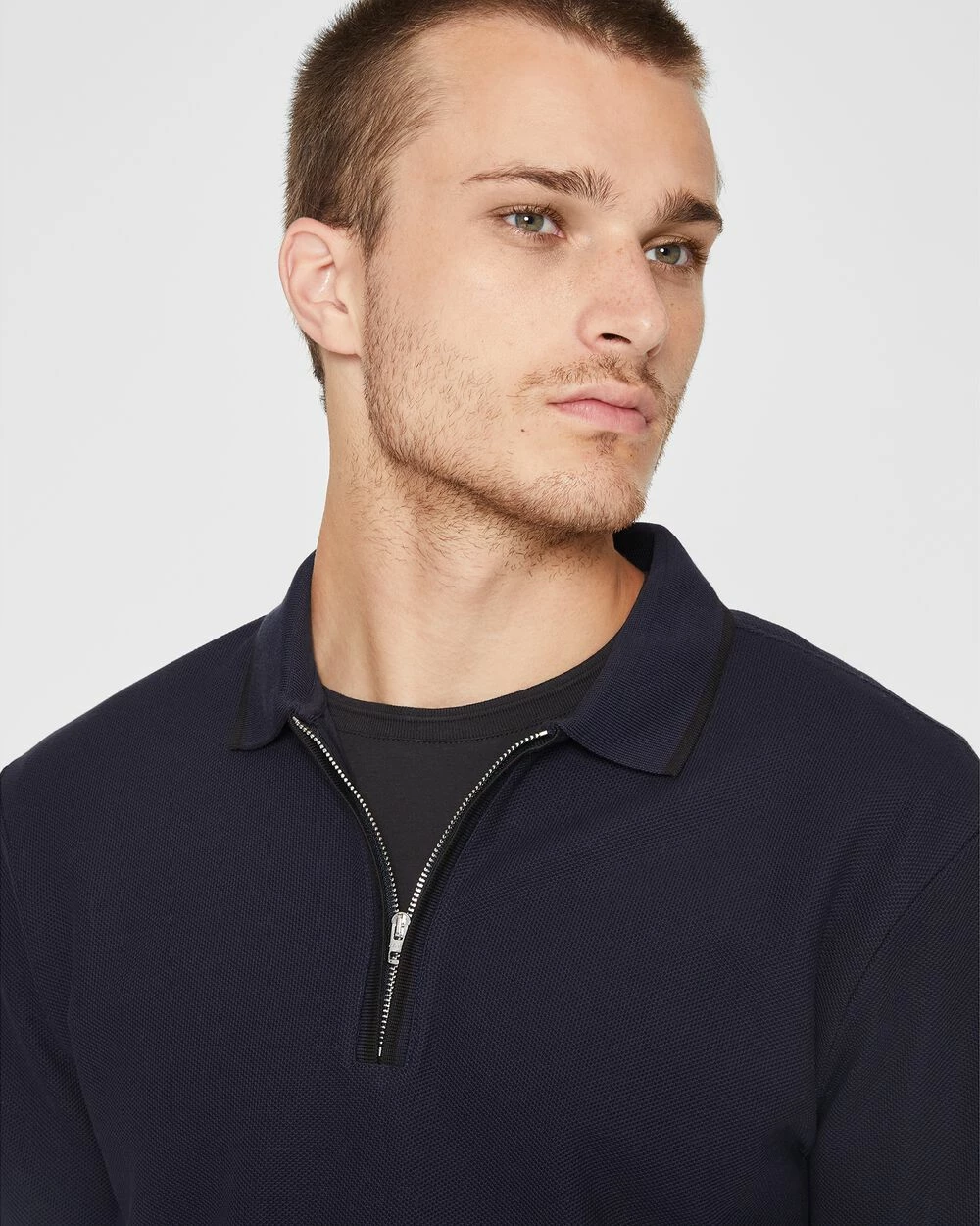Brand new ๐ Club Monaco Men Long Sleeve Tipped Polo Outer Space Navy ๐ 5 Brand new ๐ Club Monaco Men Long Sleeve Tipped Polo Outer Space Navy ๐ - Image 3