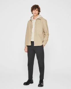 Buy 😀 Club Monaco Men Crest Hoodie Oatmeal Heather 🔔 -Club Monaco Online Shop cm 1465592 alternate3