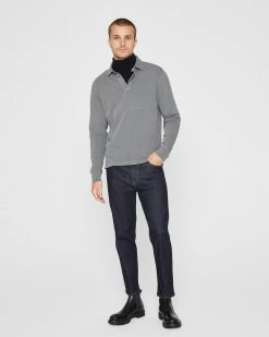 Best reviews of 🥰 Club Monaco Men Washed Rugby 👕 Shirt Mid Grey ✔️ -Club Monaco Online Shop cm 1465593 alternate3