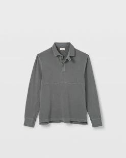 Best reviews of 🥰 Club Monaco Men Washed Rugby 👕 Shirt Mid Grey ✔️ -Club Monaco Online Shop cm 1465593 alternate4