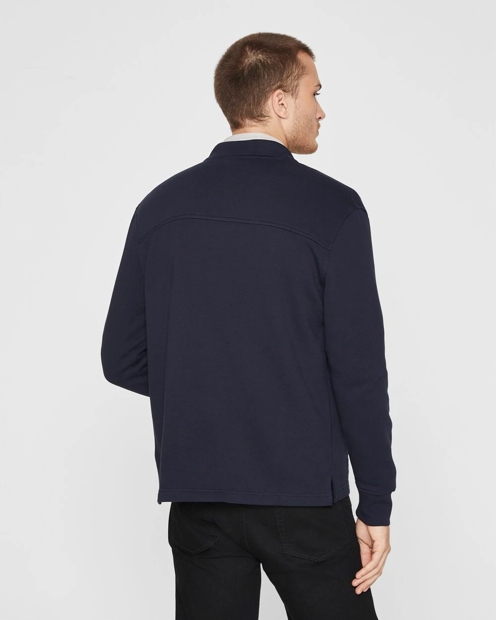 Top 10 🛒 Club Monaco Men Terry 👕 Shirt Jacket Navy 👏 4 Top 10 🛒 Club Monaco Men Terry 👕 Shirt Jacket Navy 👏 - Image 2