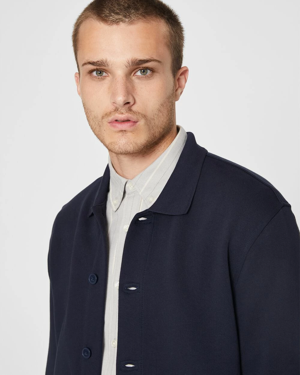 Top 10 🛒 Club Monaco Men Terry 👕 Shirt Jacket Navy 👏 5 Top 10 🛒 Club Monaco Men Terry 👕 Shirt Jacket Navy 👏 - Image 3