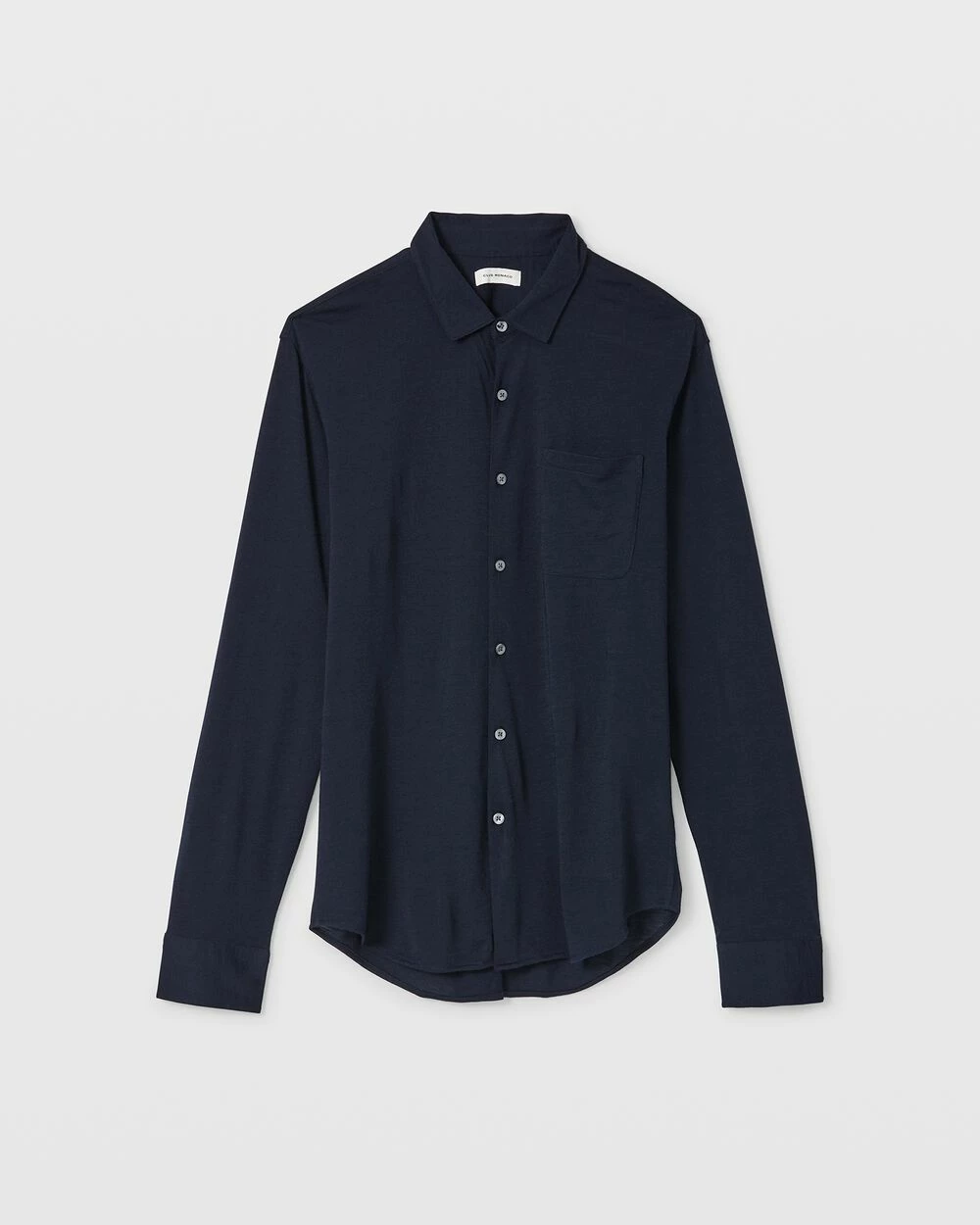 Buy ๐ Club Monaco Men Long Sleeve Wool Knit ๐ Shirt Navy Blue โ 5 Buy ๐ Club Monaco Men Long Sleeve Wool Knit ๐ Shirt Navy Blue โ - Image 4