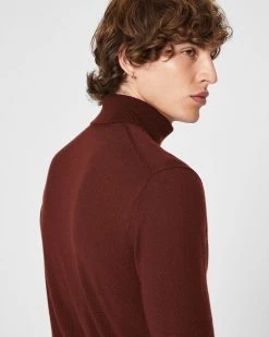 Budget 💯 Club Monaco Men Merino Wool Turtleneck Bitter Chocolate 🔥 -Club Monaco Online Shop cm 1465611 alternate2