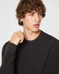 Wholesale ⭐ Club Monaco Men Ottoman Crewneck Sweater Black 🎁 -Club Monaco Online Shop cm 1465614 alternate2