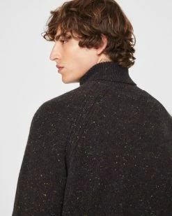 Best Pirce 😉 Club Monaco Men Donegal Turtleneck Sweater Brown Multi 🌟 -Club Monaco Online Shop cm 1465625 alternate2