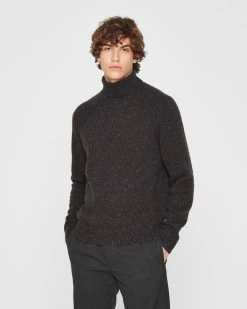 Best Pirce ๐ Club Monaco Men Donegal Turtleneck Sweater Brown Multi ๐