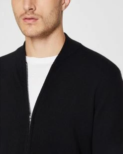 Coupon ✔️ Club Monaco Men Cashmere Full Zip Sweater Black ❤️ -Club Monaco Online Shop cm 1465627 alternate2