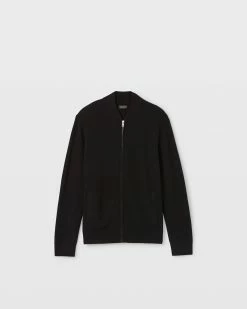 Coupon ✔️ Club Monaco Men Cashmere Full Zip Sweater Black ❤️ -Club Monaco Online Shop cm 1465627 alternate4