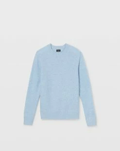 Buy 🛒 Club Monaco Men Boiled Cashmere Crewneck Sweater Lt Blue Heather ✨ -Club Monaco Online Shop cm 1465629 alternate4