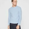 Buy 🛒 Club Monaco Men Boiled Cashmere Crewneck Sweater Lt Blue Heather ✨ -Club Monaco Online Shop cm 1465629 lifestyle