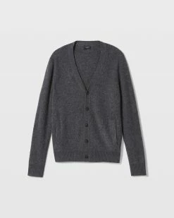 Buy ⭐ Club Monaco Men Boiled Cashmere Cardigan Dark Heather Grey 🌟 -Club Monaco Online Shop cm 1465631 alternate4