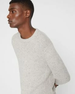 Flash Sale 🥰 Club Monaco Men Donegal Crewneck Sweater Heather Grey ✔️ -Club Monaco Online Shop cm 1465633 alternate2